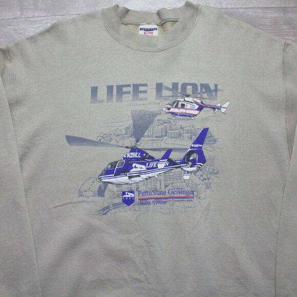 Vintage Jerzees Made in USA Super Sweats Beige Sweatshirt Pullover L - Picture 1 of 5